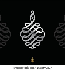 abstract silver bottle decorative vector