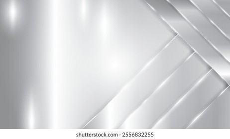 Abstract Silver Brushed Metal Texture Background. Stainless Steel. Wallpaper. Vector Illustration