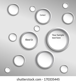 Abstract silver circles