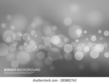 Abstract silver circular bokeh background