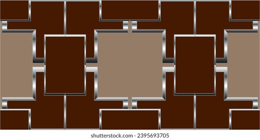 Abstract silver classic pattern. Geometric background. Pattern wallpapers and for backgrounds. A popular trend in interior decoration. Geometric texture. Repeated printing.