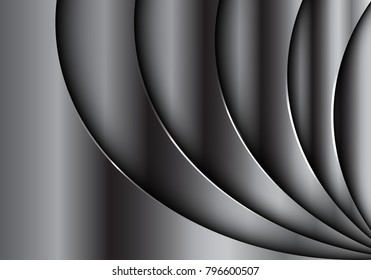 Abstract silver curve overlap 3D design modern futuristic luxury background texture vector illustration.