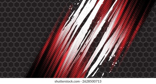 Plata Abstractas Ciber Luz Roja Energía Negro Espacio en blanco Tecnología Diseño de estilo futurista Vector de fondo moderno, EPS10.