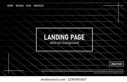 Abstrakte silberne diagonale Linien auf schwarzem Hintergrund. Technology Futuristic Konzept für Web-Seiten, Cover, Banner, Flyer, Schlagzeilen, Landing-Seiten. 
