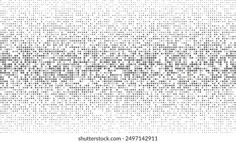 Abstract Silver Dotted Halftone Background. Seamless pattern isolated on transparent.