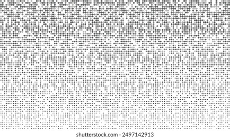 Abstract Silver Dotted Halftone Background. Seamless pattern isolated on transparent background.