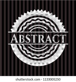 Abstract silver emblem