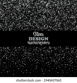 Abstract silver festive banner design background, silver glitter, fine silver dust