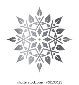 Abstract Silver Floral Vintage Decoration Vector Design