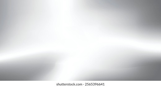 Abstract silver foil background with metal mirror texture. Chrome gradient surface with light gloss simple art modern