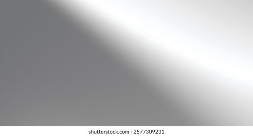 Abstract silver foil background with metal mirror texture. Chrome gradient surface with light simple modern abstract design