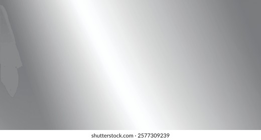 Abstract silver foil background with metal mirror texture. Chrome gradient surface with light simple modern