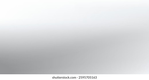 Abstract silver foil background with metal mirror texture. Chrome gradient surface with light gloss modern simple