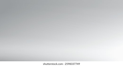 Abstract silver foil background with metal mirror texture. Chrome gradient surface with light gloss modern simple abstract