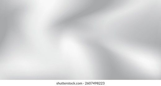 Abstract silver foil background with metal mirror texture. Chrome gradient surface modern simple design art