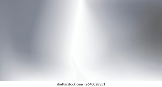 Abstract silver foil background with metal mirror texture. Chrome gradient surface with light like could vector abstract simple