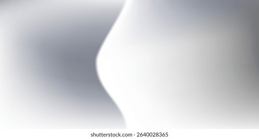 Abstract silver foil background with metal mirror texture. Chrome gradient surface with light like could vector