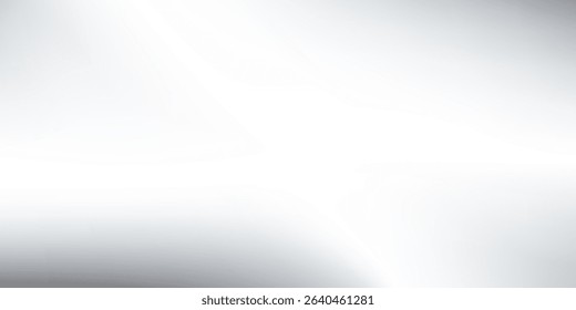 Abstract silver foil background with metal mirror texture. Chrome gradient surface with light gloss. Vector aluminum grey sheet with reflection modern simple art design