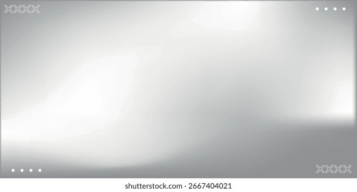 Abstrakter Hintergrund aus silberner Folie mit einer metallischen Spiegeltextur. Ein einfaches und modernes Hintergrundkonzept mit Farbverläufen. Vol. 5
