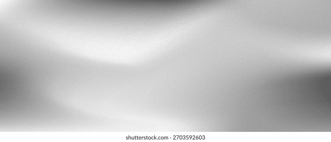 Abstract silver foil gradient background with a grainy, gritty noise texture