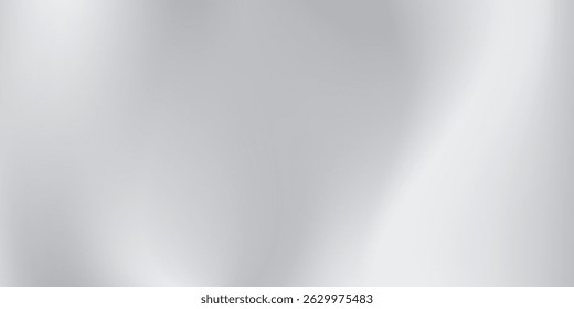 Abstrakter Hintergrund aus silbernem Foliengewebe mit Metallspiegeltextur. Chromoberfläche mit Farbverlauf