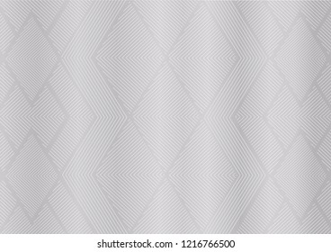 Abstract silver geometric pattern. Blank gray vector background (triangle line texture) useful for certificate, diploma, premium document, invitation, award