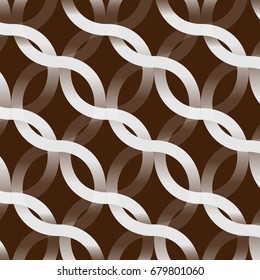 Abstract silver geometric pattern on dark brown background. Grey circle texture wallpaper. EPS10 vector illustration. 