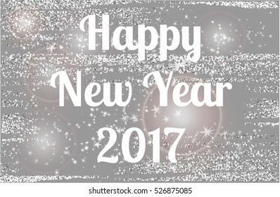 Abstract silver glitter background. Bright sparkles for holiday vector card.