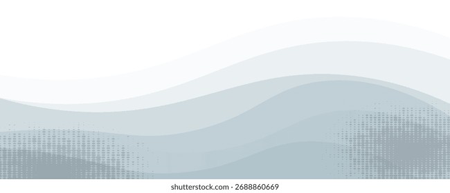 Banner de fundo prata e onda verde abstrato