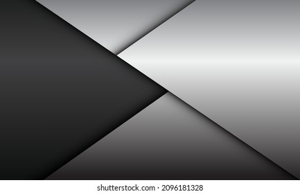 Abstract silver grey metallic shadow geometric design modern technology futuristic background vector illustration.