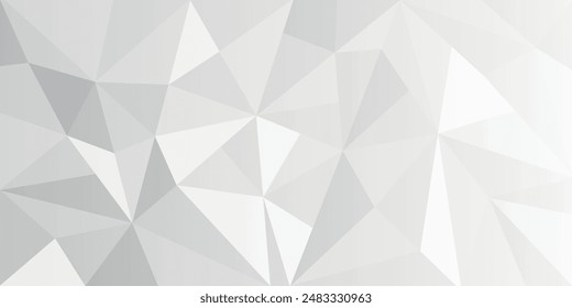 Abstract silver grey triangle shapes background