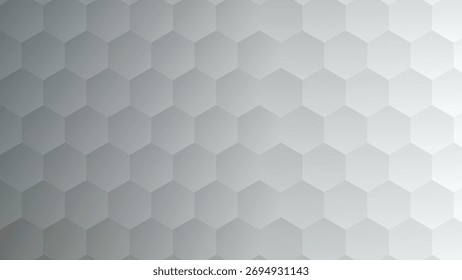 Abstract Silver Hexagon Pattern for Technology and Modern Backgrounds Represents Innovation and Connectivity with Subtle Gradient Creates Depth and Visual Appeal Versatile for Various Design Projects