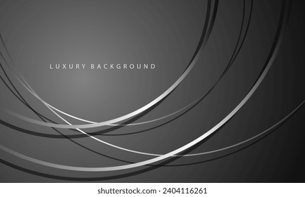 Resumen de la curva de línea plateada superposición en el diseño de espacio en blanco diseño moderno de fondo de lujo vectorial ilustración.