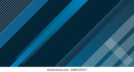 Abstract silver line direction on dark blue metallic with dark halftone circle mesh pattern design modern futuristic technology style background