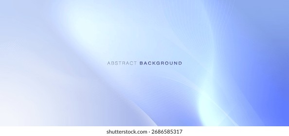 Abstract silver lines with a glittering light effect on a blue background. Modern vector illustration design