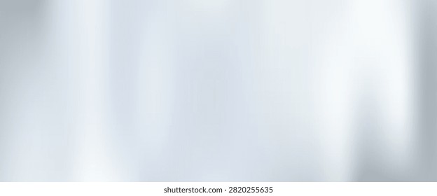 Abstract silver metal gradient background with mirror effect. Reflection glossy realistic surface