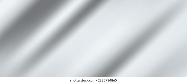 Abstract silver metal gradient background with mirror effect. Reflection glossy realistic surface