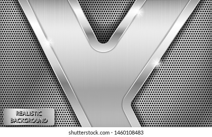 Abstract silver metallic texture background. Modern steel background.
