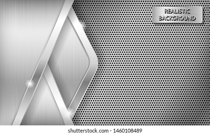 Abstract silver metallic texture background. Modern steel background.