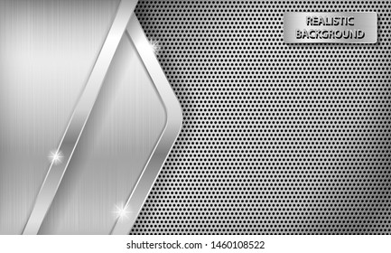 Abstract silver metallic texture background. Modern steel background.