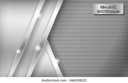 Abstract silver metallic texture background. Modern steel background.