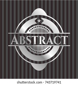 Abstract silver shiny emblem