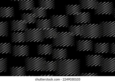 Abstract Silver Spiral Seamless Pattern on Black