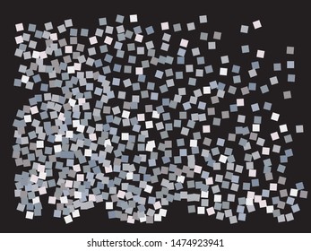 Abstract silver squares for holidays. Stylish element of design. Vector illustration poster. Silver trendy modern elegant background for anniversary, birthday celebrate or other festive event.