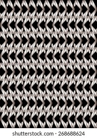 Abstract silver twisted long rhombus background