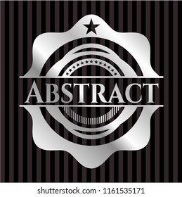 Abstract silvery badge or emblem