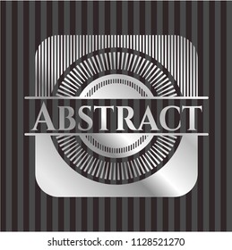 Abstract silvery emblem or badge