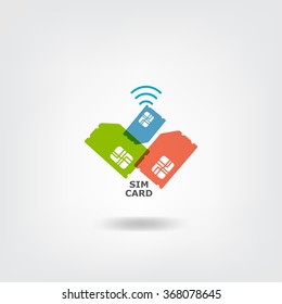 abstract SIM Card Icon