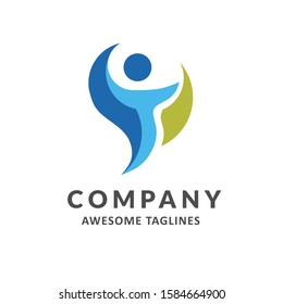 abstract simple activity sport and health care logo vector 