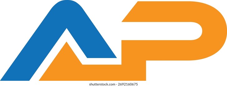 Diseño abstracto del logotipo de la letra del mapa simple.